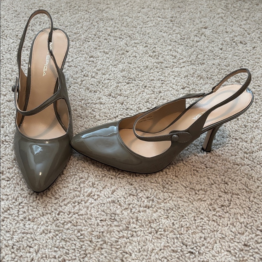 Via Spiga Mary Jane Patent Leather Slingback Heel
